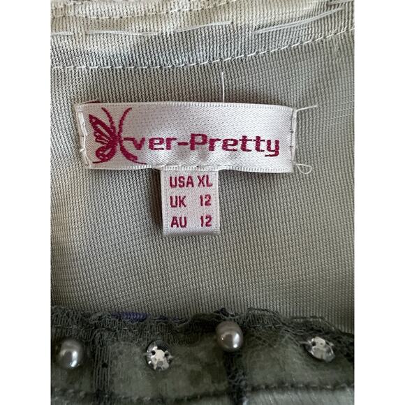 Renaissance Vintage Bridgerton Victorian Midi Dress empire Puff Sleeve XL fits M - Picture 7 of 10